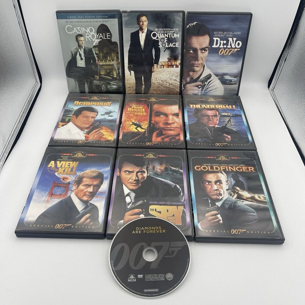 Bundle Lot of 10 James Bond 007 DVD Movies